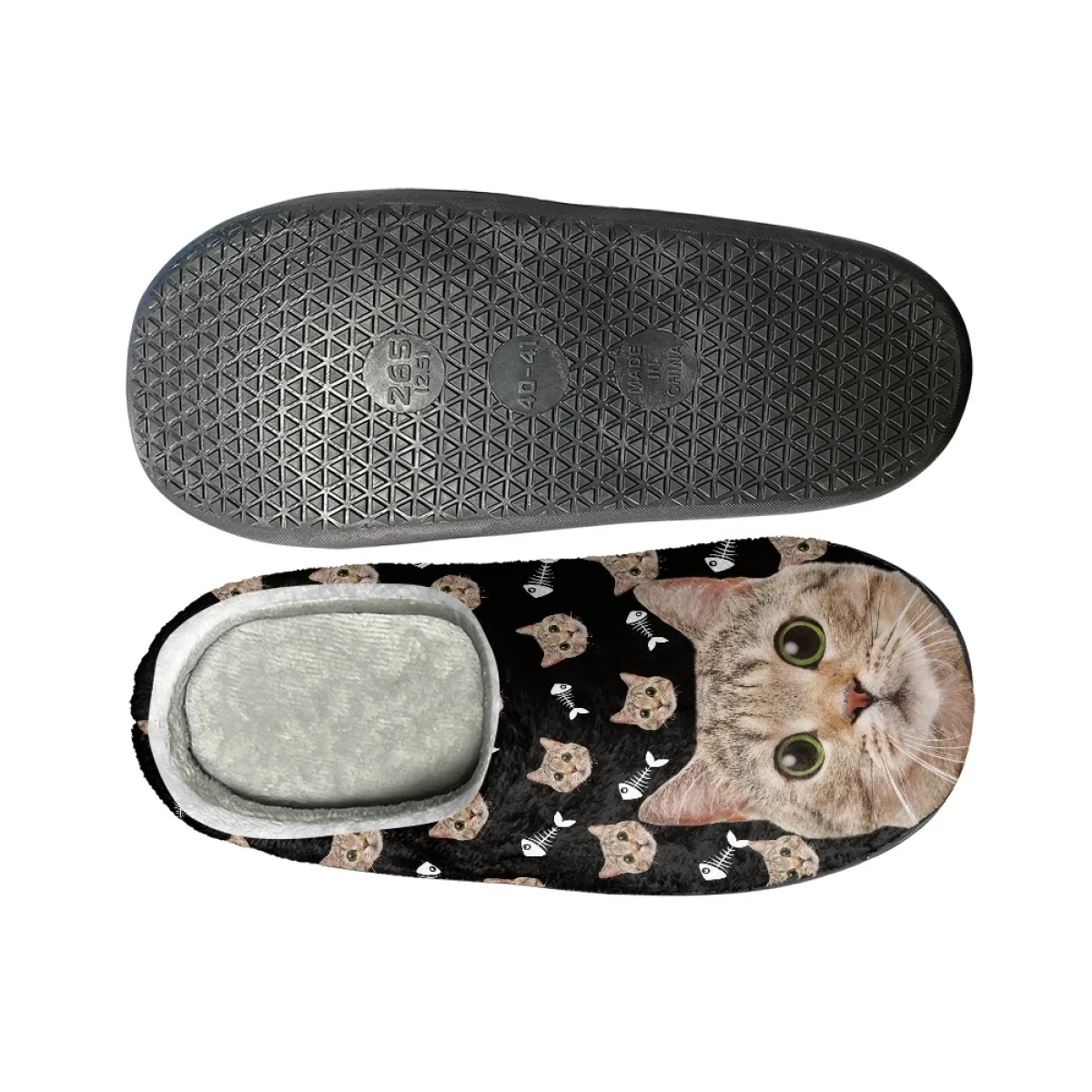 Fashin Cat Design Women Flats Slippers House Non-slip Cotton Slipper Drop Ship Winter Indoor Comfort Floor Shoes Zapatos Planos