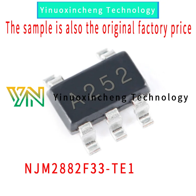 10PCS/LOT New original NJM2882F33-TE1 screen printed A252 3.3V fixed output linear regulator (LDO) IC chip 20pcs sti8036 sti8036be s8036be sop 8 screen printed s8036 power manager chip new original