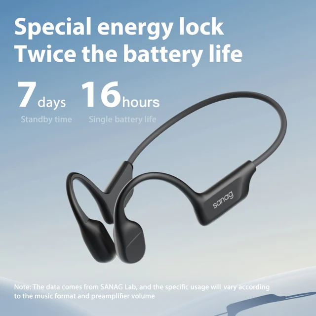 Sanag B22s Bone Conduction Earphone 16Hours Playtime IPX5 Waterproof Bluetooth5.3 Dynamic Spatial Sound Field Headphones 4