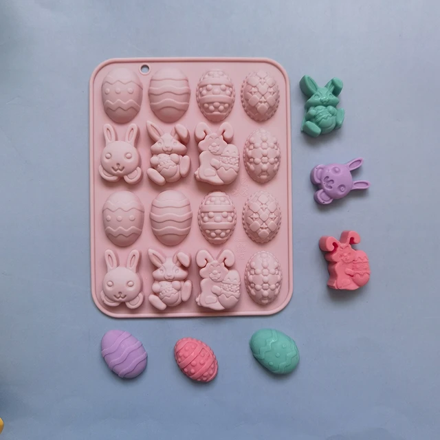 Easter Silicone Mold Easter Rabbit Bunny Colored Egg Mould for DIY Baking  Jelly Pudding Chocolate Cake Tool Handmade Soap Mold - AliExpress