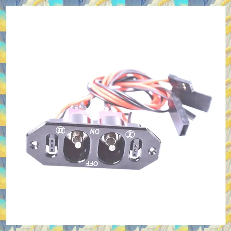 스마트웨이브-RC 듀얼 헤비듀티 가스 비행기 스위치, CNC 알루미늄 소재의 아노다이징 블랙 컬러 배터리 충전 콘센트 포함