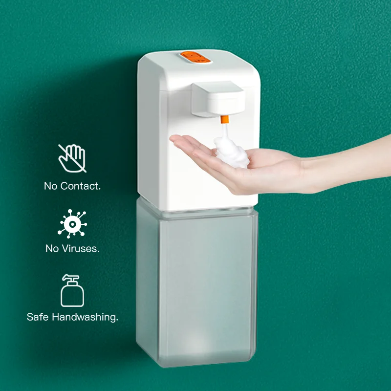 480ML Automatic Soap Dispenser Touchless Type C USB Rechargeable Electric Soap Dispenser Waterproof Foam/Liquid Dispenser