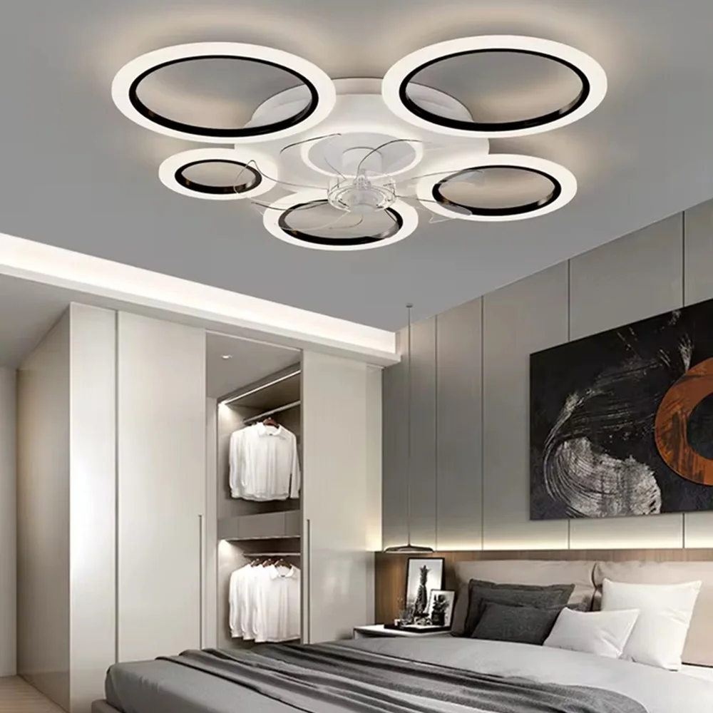 Ceiling Fan Led Ceiling Fan Lights Electric Fan Led Fan Light Led Ceiling Lights Electric fan with light ring ceiling fan light living room dining room remote control app dimmable ceiling LED