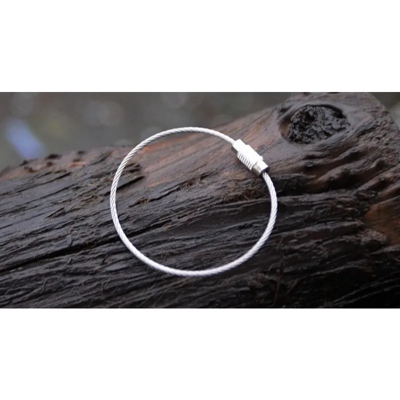 15CM Outdoor Tools EDC Camping Tools Tactical Equipment Multi Keychain Kit 304 Stainless Steel Wire Rope Keyring Travel Ch