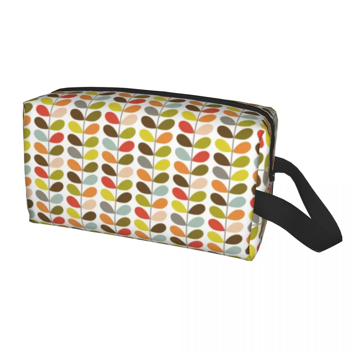 

Orla Kiely Flowers Cosmetic Bag Women Kawaii Big Capacity Mid Century Modern Multi Stem Makeup Case Beauty Storage Toiletry Bags