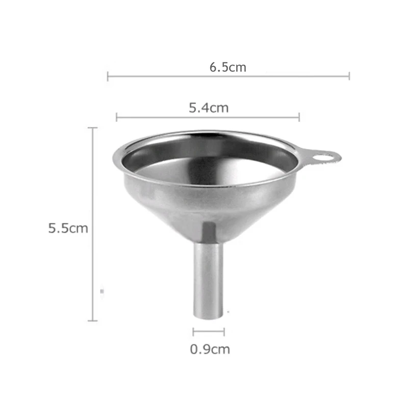 1Pc Mini Funnel Stainless Steel Small Funnels For Essential Oil Wine Spices Kitchen Liquid Dispenser