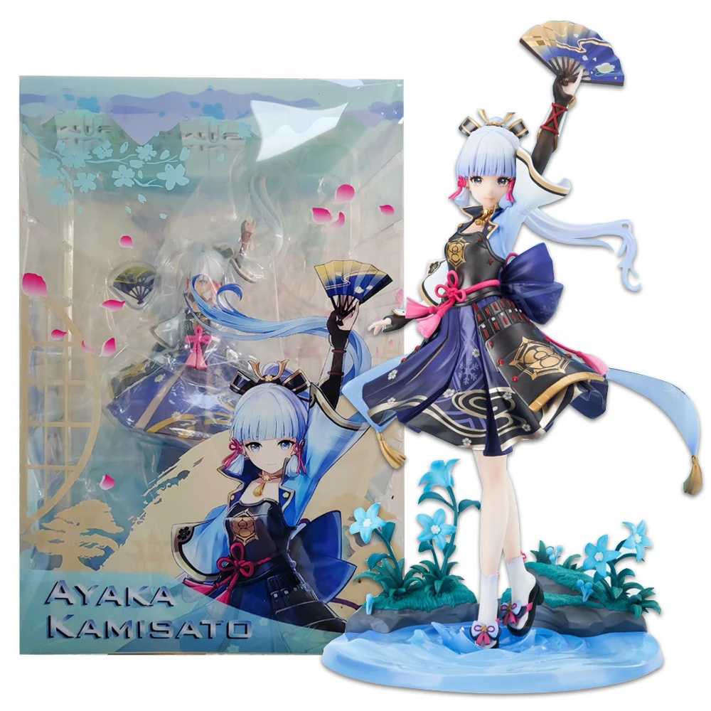 REOZIGN Figura Di Kamisato Ayaka Da Genshin Impact, Statuetta In PVC 20 Cm, Collezione Anime