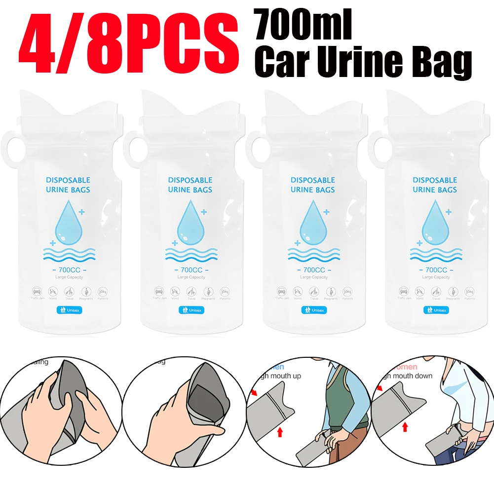 48PCS700mlEmergencyUrinateBagsUnisexHandyDisposableUrinal