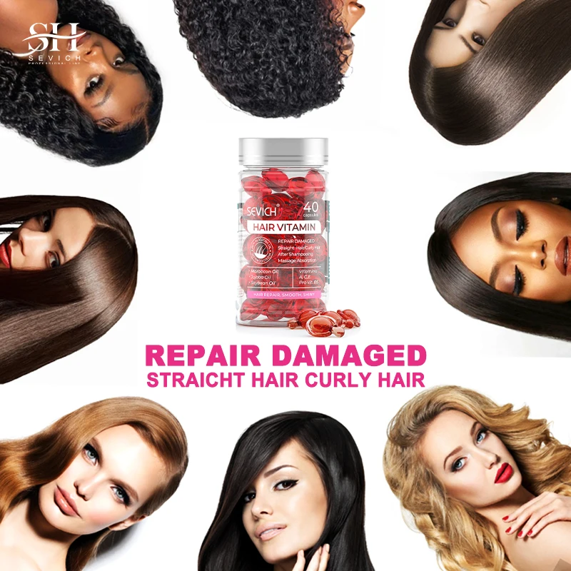 Hair Vitamin Capsule Hair Repair Damaged Care Capsules Essence Protein Smooth Care Repair Anti Loss Essential Oil hair vitamin capsule
