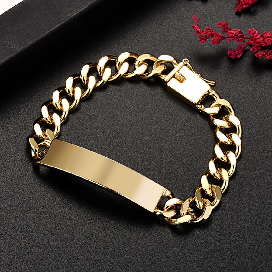 

New Popular Brand 18K Gold Bracelets for Man Women Luxury Fashion Original Jewelry Wedding Accessories Party Gifts