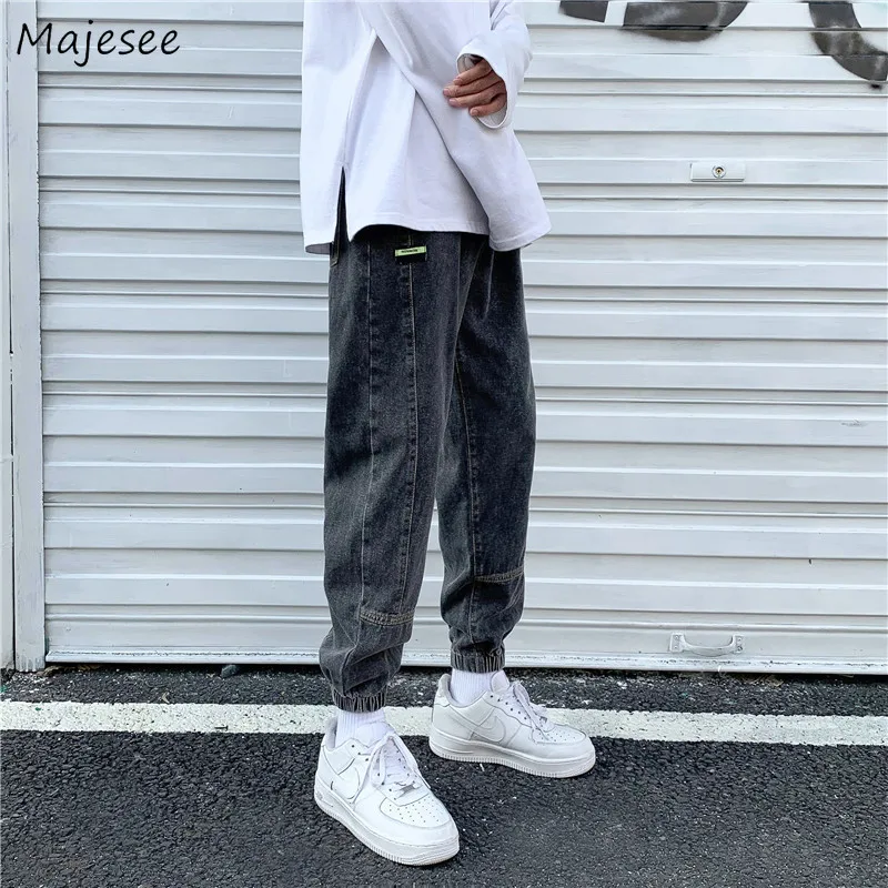 

Pencil Jeans Men Denim Spring All-match Loose Korean Style Trendy Ankle-length Oversize Handsome Street Wear Daily Male Clothing