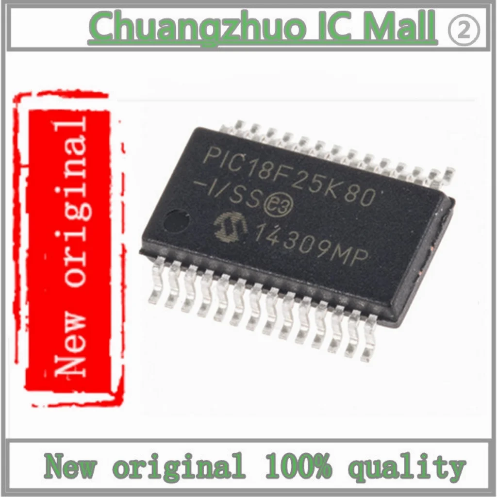 

1PCS/lot New original PIC18F25K80-I/SS PIC 64MHz 24 32KB SSOP-28-208mil Microcontroller Units (MCUs/MPUs/SOCs) ROHS
