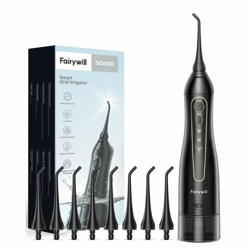 4 Pcs Fairywill Water Flosser Replacement Tips for the FW5020 Family Water Flosser Oral Irrigator Eco-Friendly Durable 4