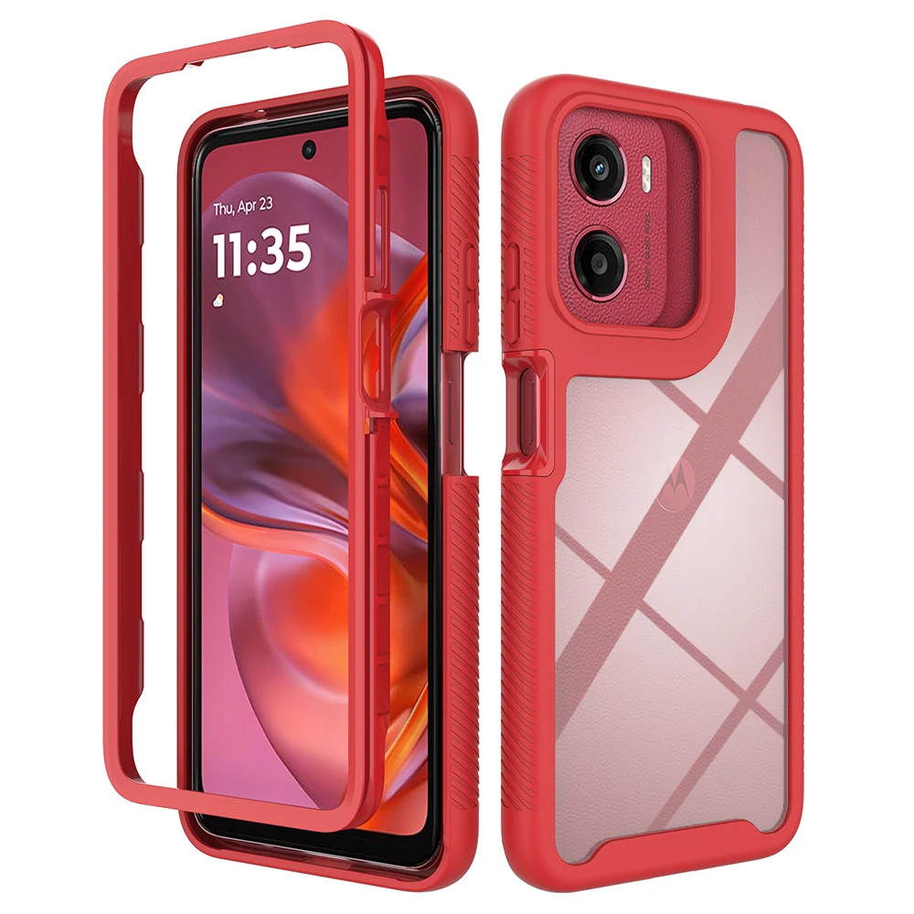 3-in-1 Clear Shockproof Armor Case with Heavy Duty Protection