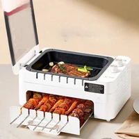 Automatic Rotating BBQ Grill, MultiFunction Skewer and Hot Pot Cooker for Home Use, Quick Cook Device,  Easy Clean Appliance, 1