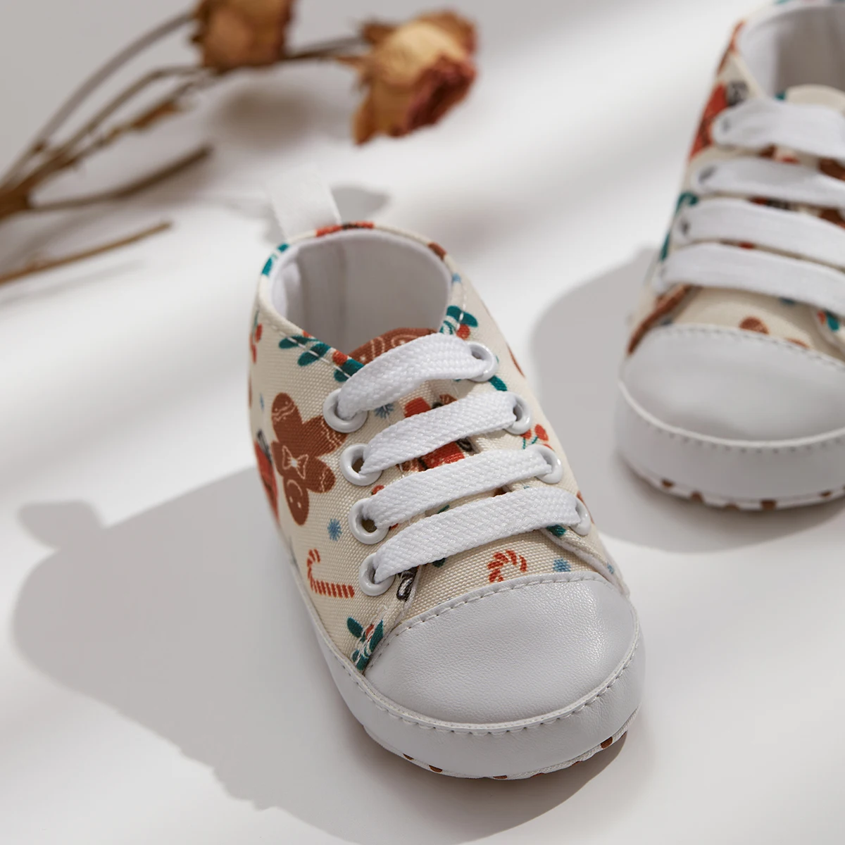 Toddler Baby Girls Casual Canvas Shoes Flower Planet Gingerbread Man Print Non-slip Walking Shoes Casual Flats EWODOS for Kids children flats