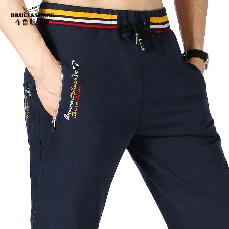 Shark Men Sport Trousers Straight Leg Men's clothing Loose Style stretching Pants Sport Men korean fashion men's tracksuit pants