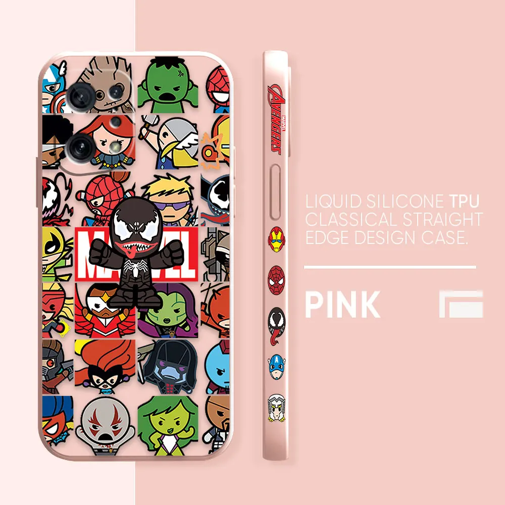 thumbnail image 1 of Case For OPPO FIND X6 X3 REALME X7 X50 RENO 2 4Z 4 6 Lite 5Z 5F 4G 5G PRO Liquid Silicone Case Marvel Cartoon Venom Deadpool, 1 of 5