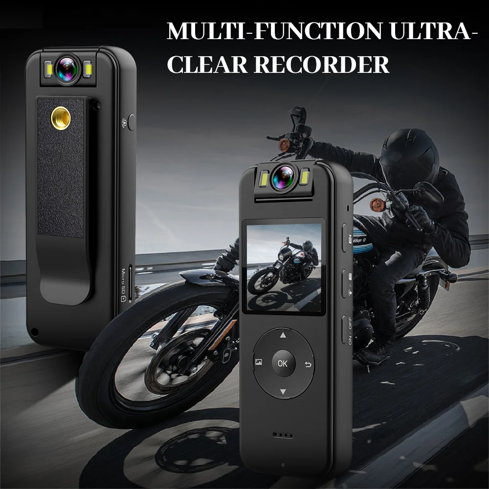 Outdoor 4K Panoramic Dv Sports Riding Camera Smart Wireless Monitor Camera Infrared Night Vision Hd Display Law Enforcement Reco