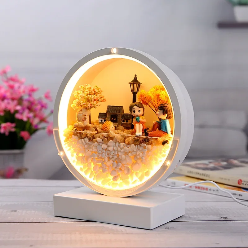Preserved flowers table lamps desk lamp lights ornaments Valentine's Day gifts wedding birthday gift for Chrismas living room