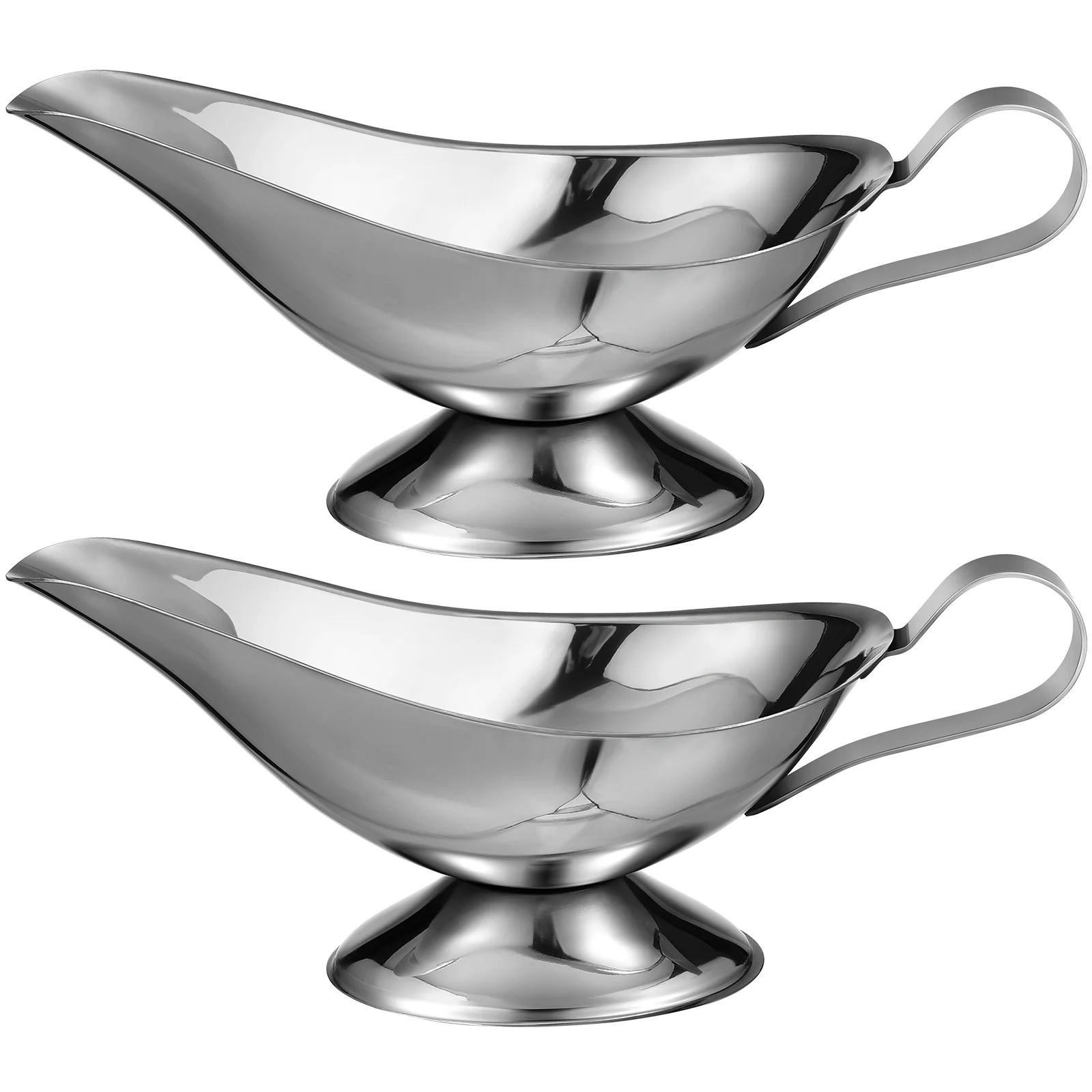 

2 Pcs Gravy Boats Gravy Bowl Gravy Jug Stainless Steel Gravy Boat Seasoning Jar Sauce Container For Kitchen