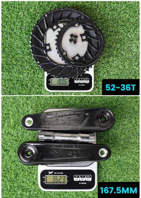 Lexon-Road-自転車クランクセット,チタンスピンドル,362g, 24mm