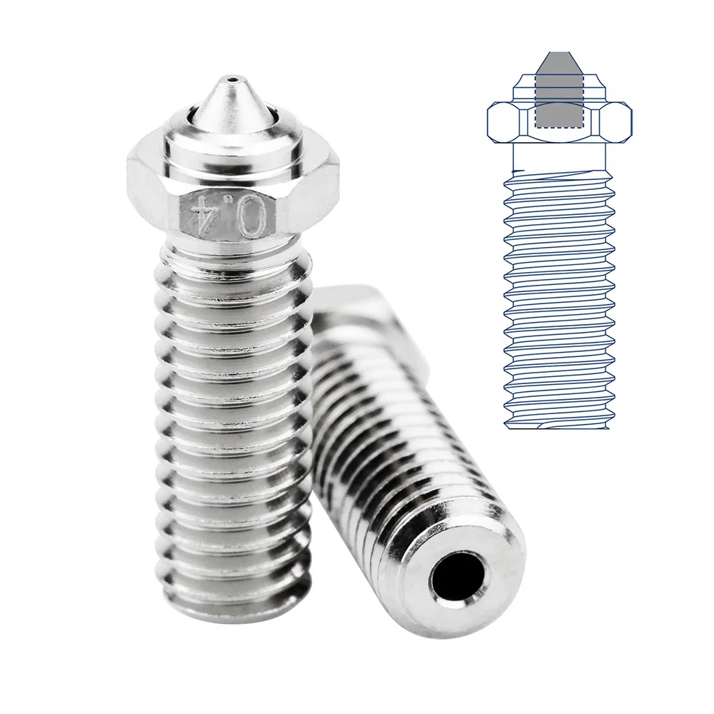 

3d printer Volcano Bimetal Nozzle 0.4/0.6/0.8mm High quality 500°C Volcano Nozzle For Sidewinder X1& X2 Genius Vyper 3d printer