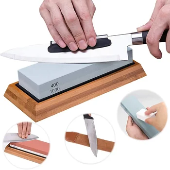 나이프 숫돌 키트, 양면 숫돌 240-8000 그릿 호닝, 젖은 돌 워터스톤, 미끄럼 방지 베이스 앵글 가이드, 평평한 돌