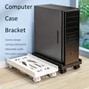 Adjustable Mobile CPU Stand, Ventilated Computer Tower Stand PC Tower Stand with 4 Caster Wheels Fits Most PC, Under Desk Holder 1