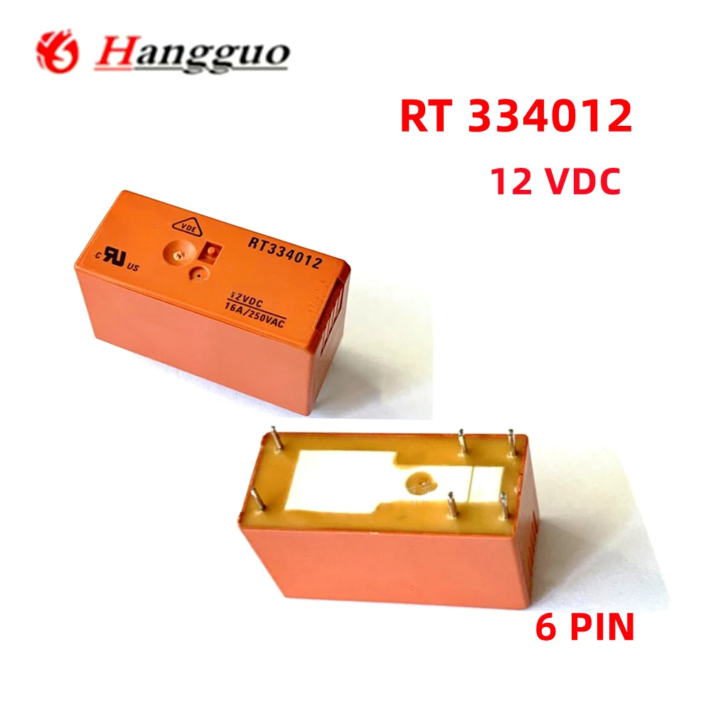 5 teile/los original rt334012 12vdc rt334024 24vdc 16a/250vac 6-poliges Leistungs relais – Detail 1
