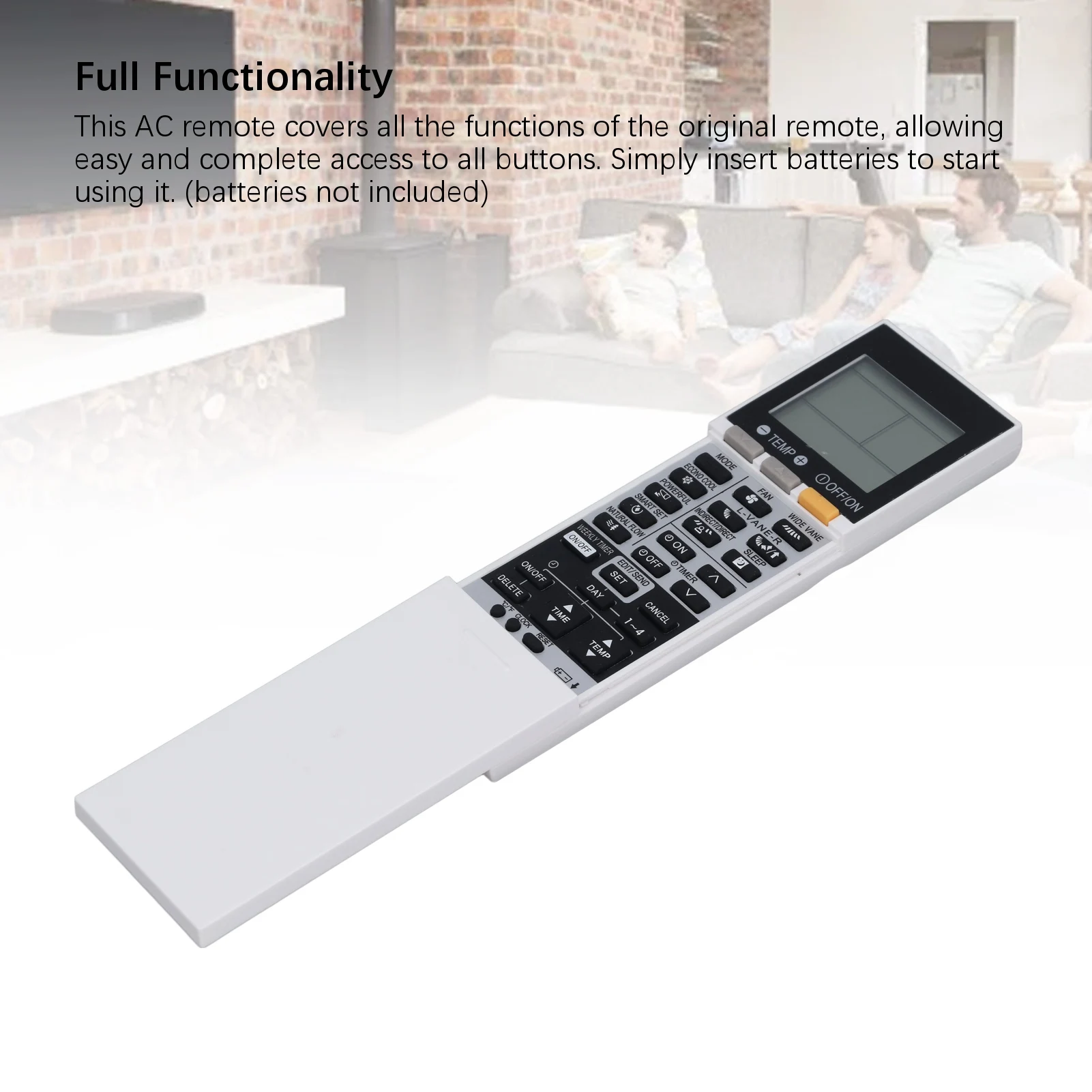 Air Conditioner Remote Control Abrasion Resistant Portable  Perfect Replacement AC Remote Control ABS for SG15F