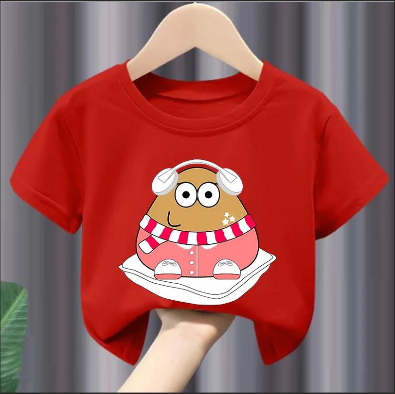 My Pet Alien Pou Kids T-shirts   Summer  Ound Neck T-shirt  Cartoon Summer Infant Tracksuits  Tees Boys Clothes  Tshirts 2