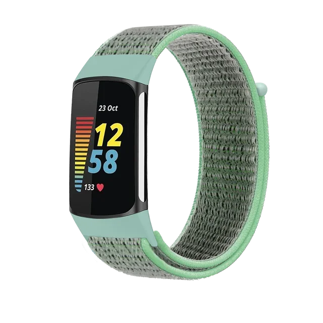 Breathable Soft Nylon Loop Strap - Comfortable Sports Wristband for Fitness Trackers