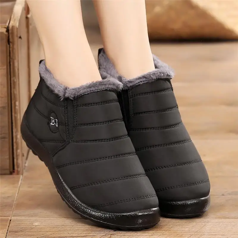 

Сапоги женские зимние на платформе, меховые водонепроницаемые, без застежки, на плоской подошве