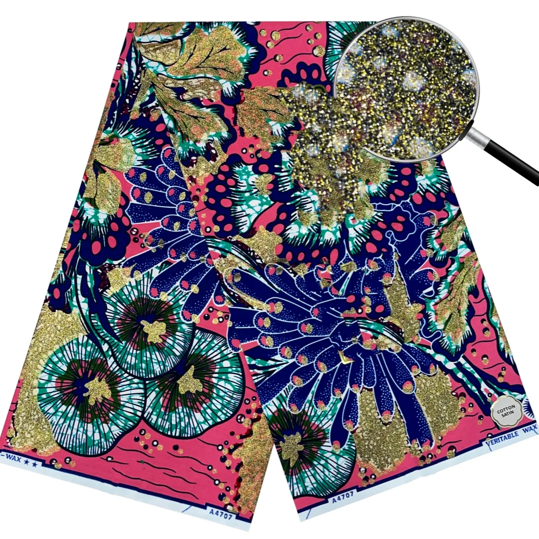 African Fabrics Nigerian Wax Print African Wax Fabrics For Patchwor T10