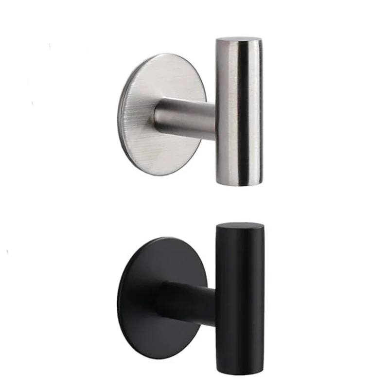 1/2 Pc Stainless Steel Bathroom Hardware No Punch Wall Mount Towel Rack Toilet Paper Holder Hook Home Bathroom Kitchen Organizer towel rack