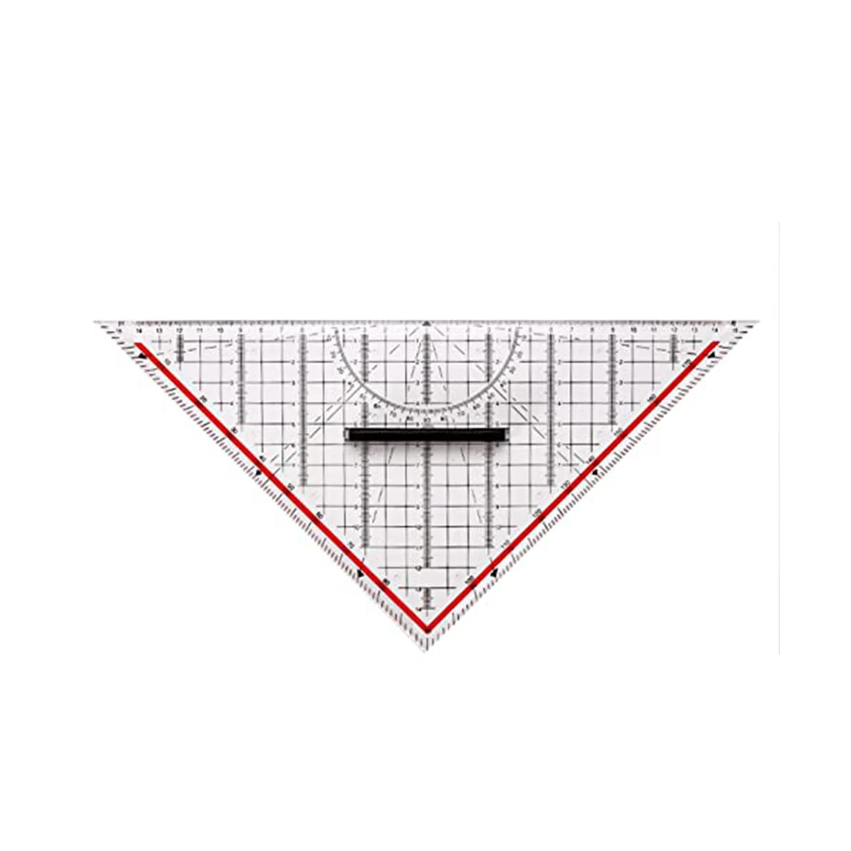 

30CM Drawing Triangle Ruler Multi-Function Drawing Design Ruler with Handle Protractor Measurement Ruler