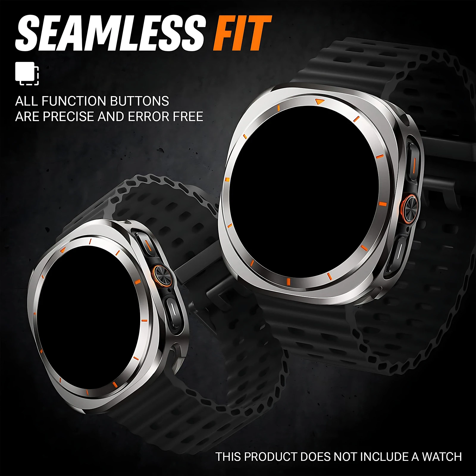 Enhanced Protective Metal Case for Samsung Galaxy Ultra Watch - No Screen Film Included