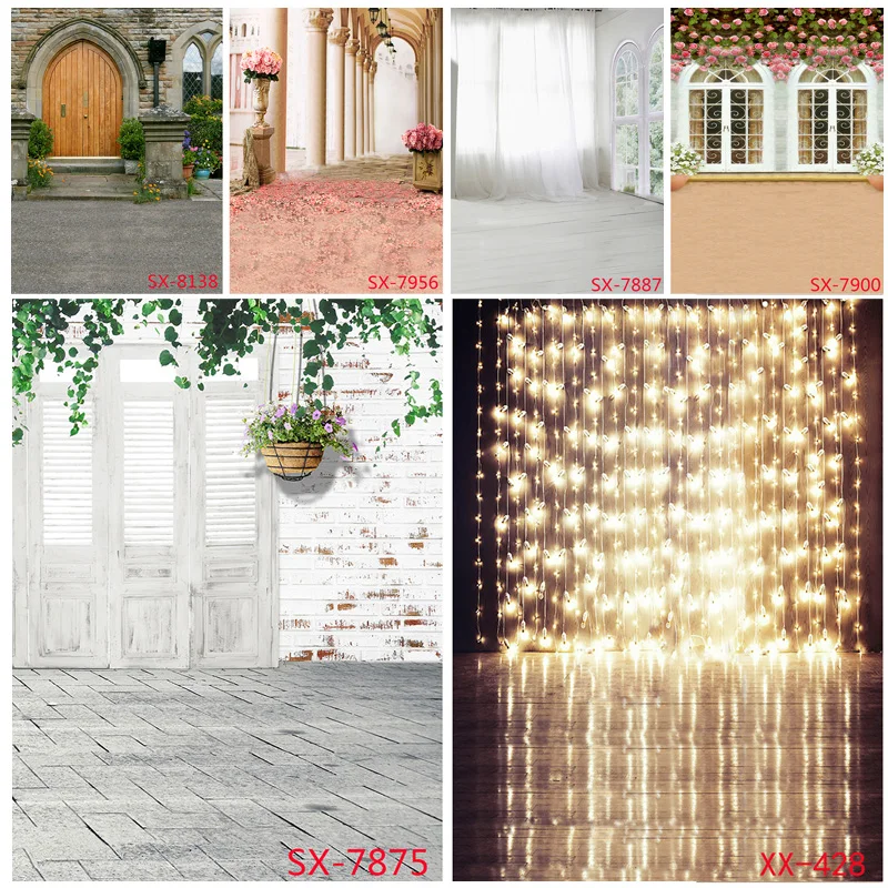 

Vinyl Photography Backdrops Prop Flower Wood Floor Castle Wedding Theme Photo Studio Background 2157 YXFL-69