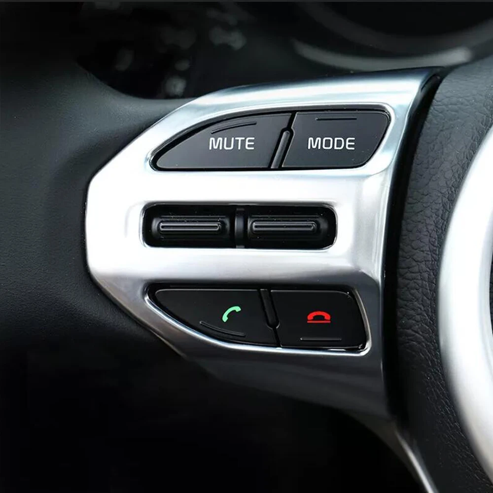 

For Kia Picanto RAY 2017 2018 2019 2020 2021 2022 ABS Matte Car Steering wheel Button frame Cover Trim Car Accessories