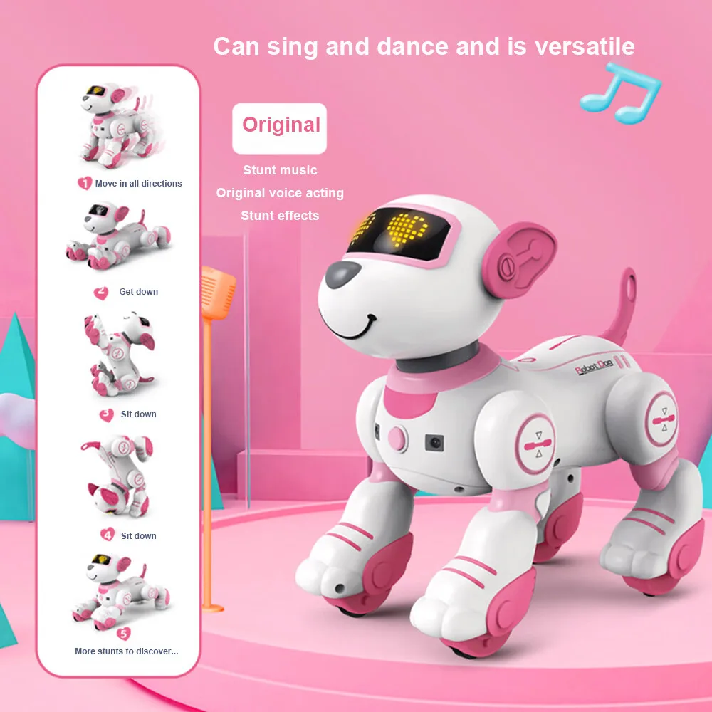 Remote Control Robot Dog Toy for Kid, Programmable Robotic Puppy, Interactive Robotic Dog Gift, Follow & Touch Function Robo Dog 4