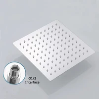 Rainfall Shower Head 12/10/8 Inch Waterfall Shower Ultra Thin 201 Stainless Steel Square Rain Showerheads Bathroom Accessories 2