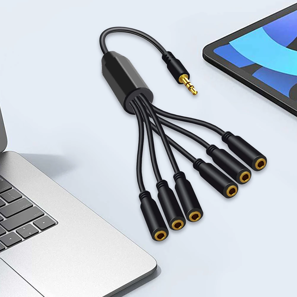 1 5/6 웨이 3.5mm Aux 분배기 케이블 스테레오 분배기 오디오 케이블 이어폰 헤드셋 스피커용 3.5mm 분배기 연장 코드