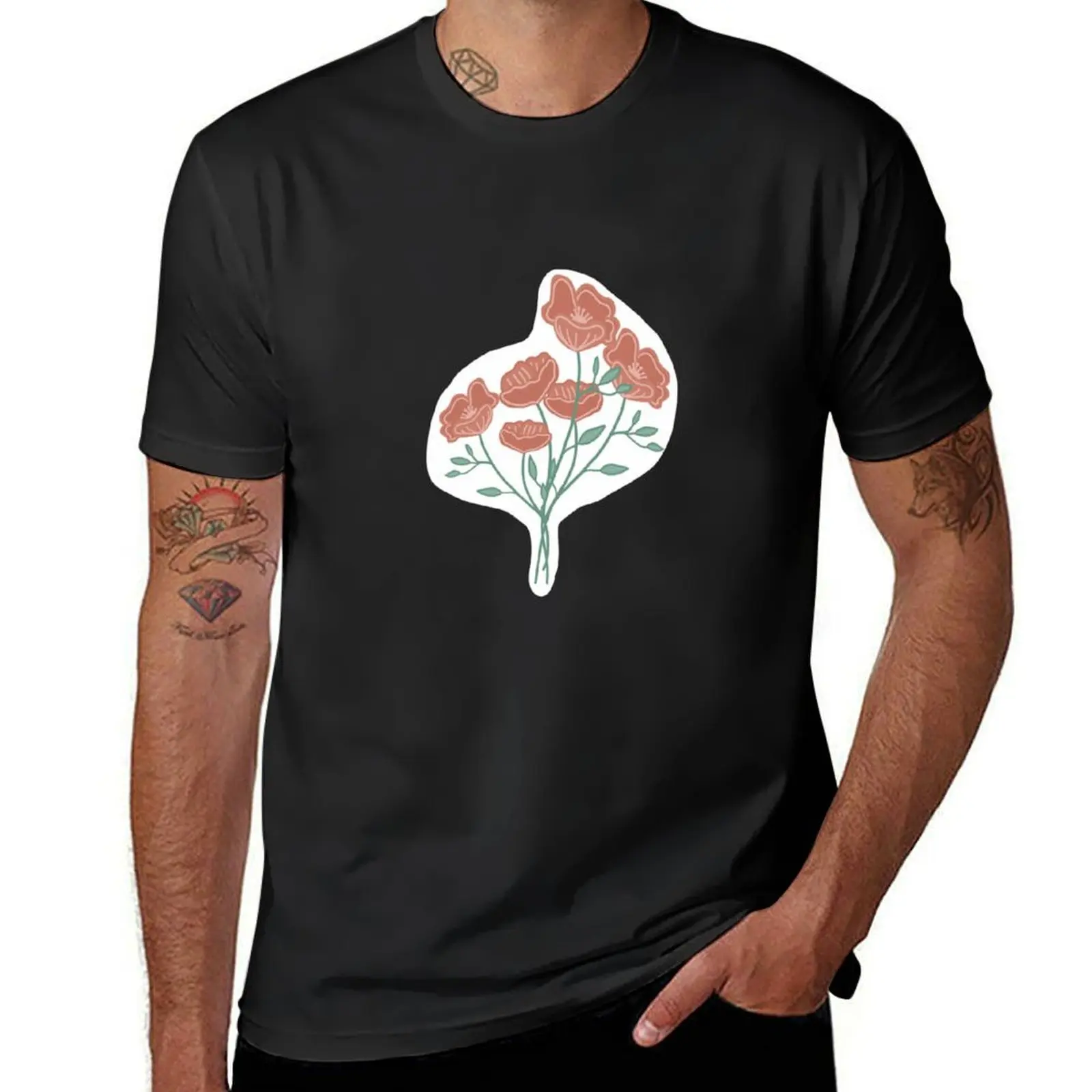 

Flowers T-Shirt plain cute tops for a boy sublime Short sleeve tee men
