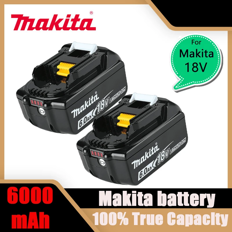

Makita Original 18V Makita 6000mAh Lithium ion Rechargeable Battery 18v drill Replacement Batteries BL1860 BL1830 BL1850 BL1860B