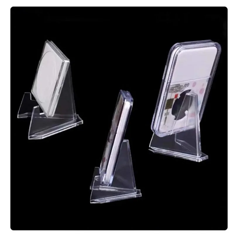 Clear Acrylic Coin Display Stand Holders Easel Card Commemorative Challenge Capsule Medal Support Racks