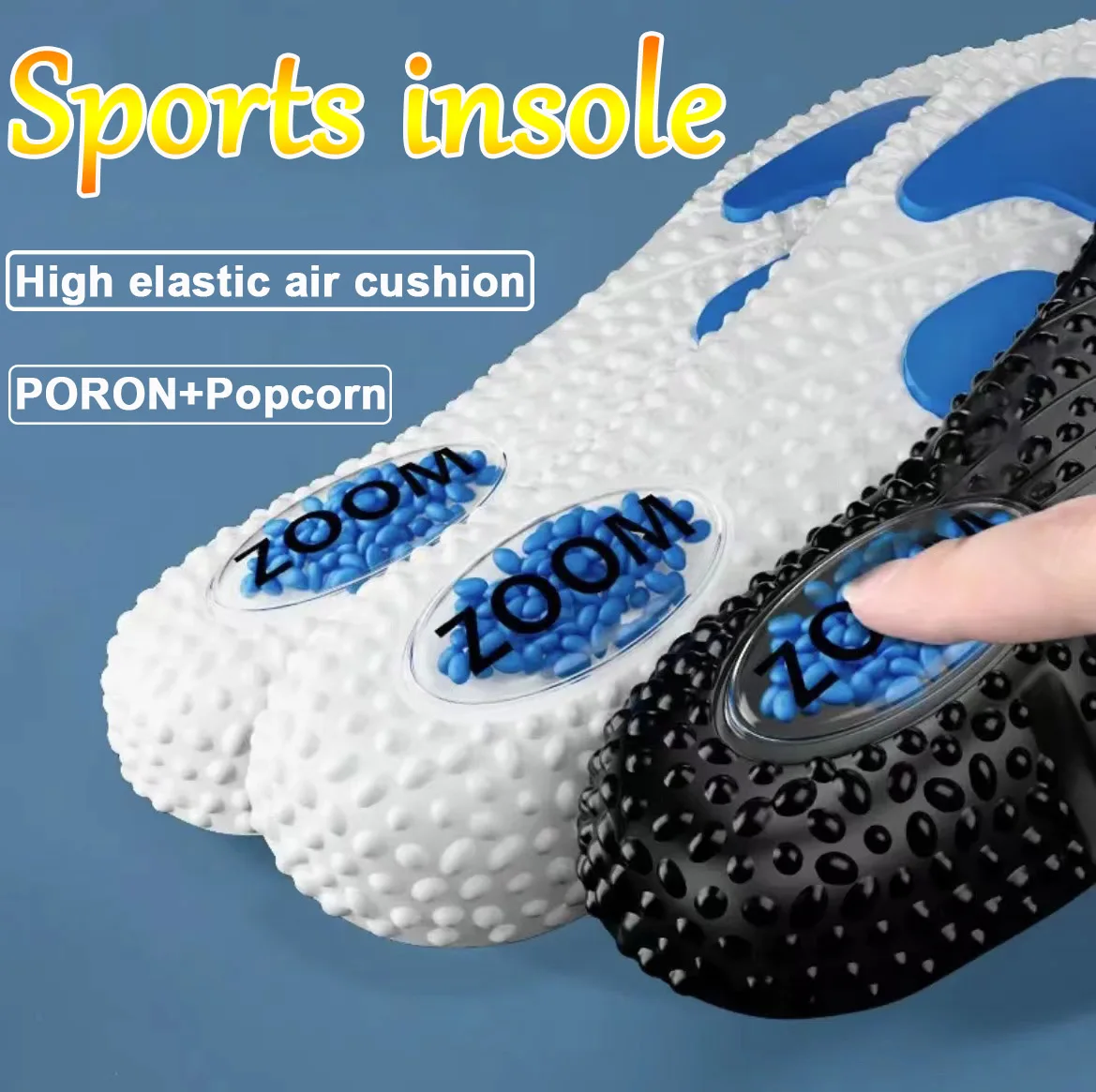 Silicone Sport Insoles for Men Women Arch Support Breathable Shock Absorption Shoes Pad Outdoor Running Feet Care Sneakers sole
