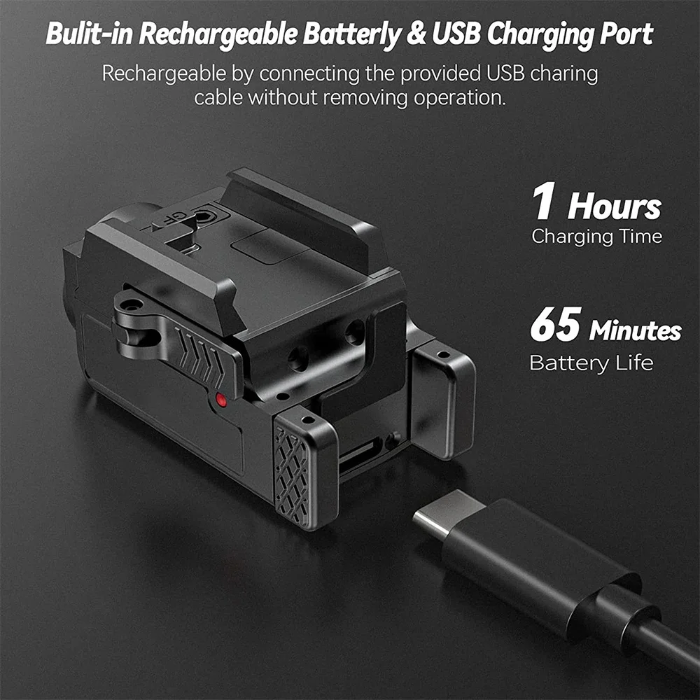 Compact Tactical Flashlight for Hunting with Quick Release