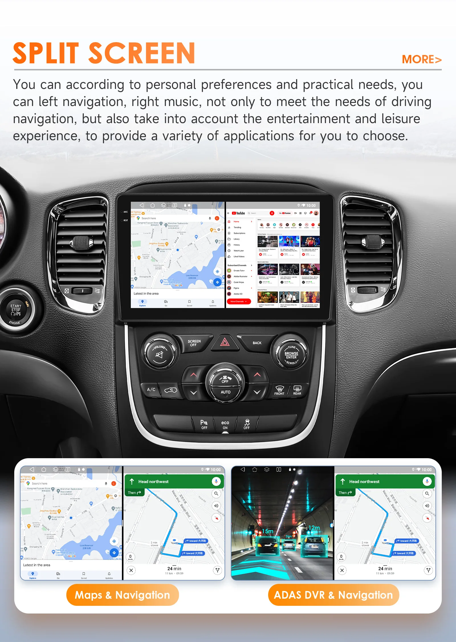 Hizpo 8-Kern für Dodge Durango 2014 - 2020 Autoradio mit Unterstützung für Kabelloses Carplay Android AUTO Touchscreen Multimedia-Videoplayer – Detail 32