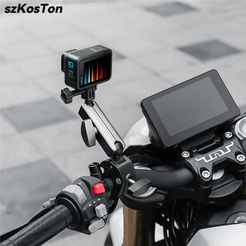 360 rotierende Motorrad Fahrrad kamera halter Lenker Rückspiegel halterung für Gopro Hero 13 12 11 10 9 8 Action-Kameras